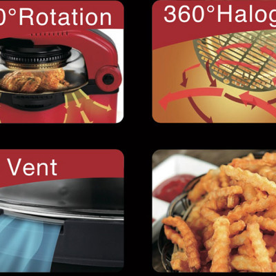 Nồi Chiên Không Khí Đa Năng Tiross TS903 - 11L (Đỏ Đen) - Hàng chính hãng